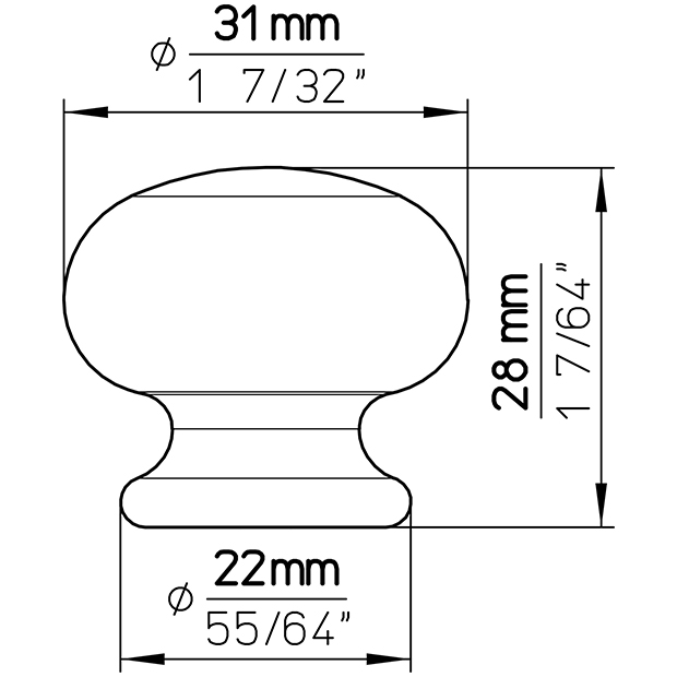 Möbelknopf SP51-32PF17 6