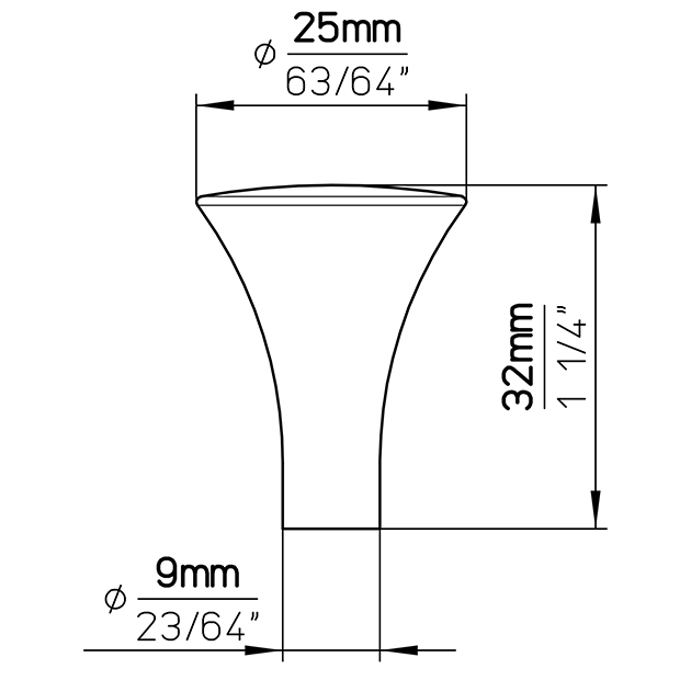 Möbelknopf 2353-25PB12 6